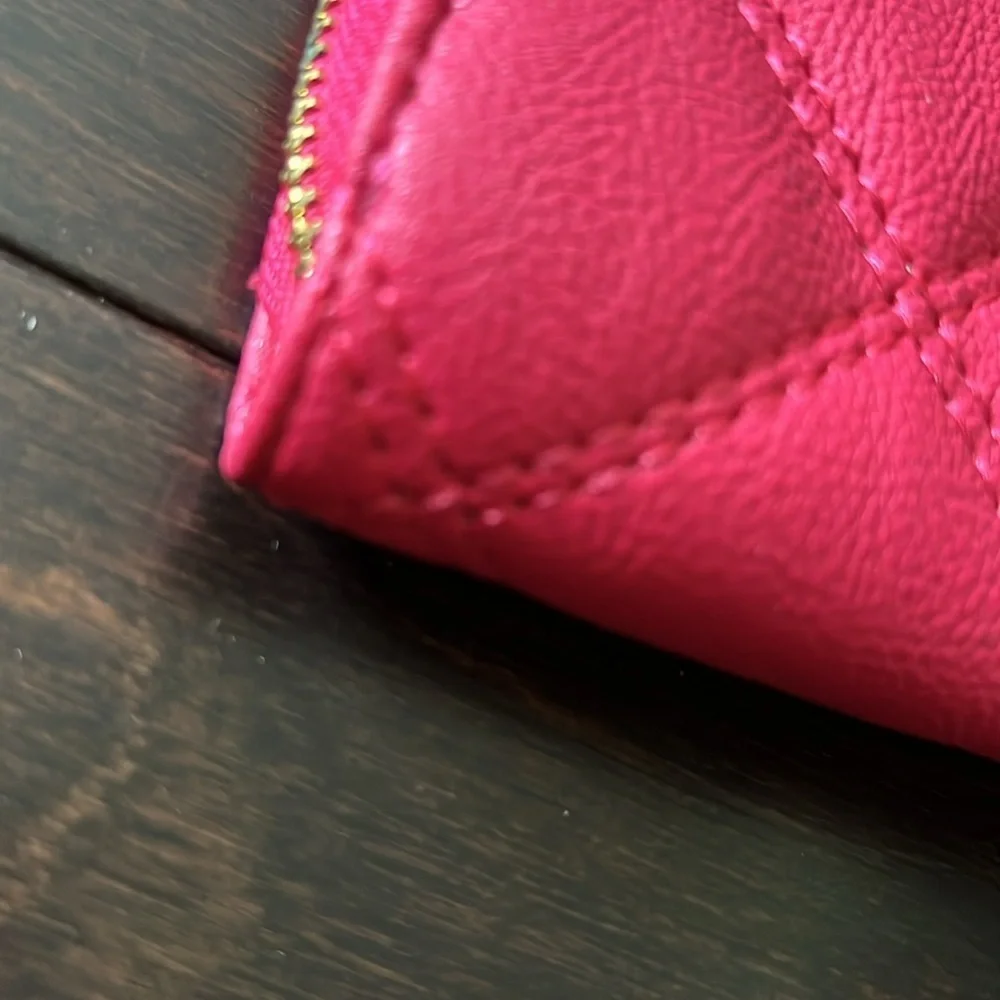 Bebe hot pink wristlet